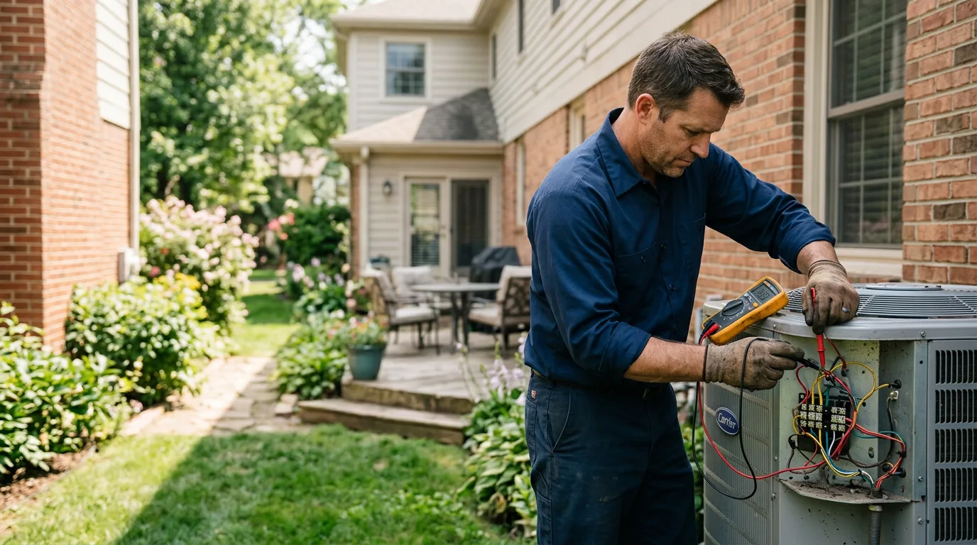 HVAC technician working near Clear Lake, IA